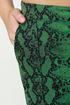 Snake It Till You Make It Green Snakeskin Print Pants