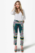 Paisley-d Role Print Cropped Pants