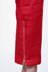 Drawstring Section Cropped Red Jacket