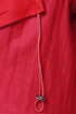 Drawstring Section Cropped Red Jacket