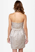 Rock-Paper-Glitters Strapless Gold Dress