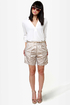 Fancy Pants Gold Brocade Shorts