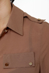 Double Date Sheer Brown Tunic Top