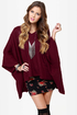 Mixed Berries Burgundy Poncho