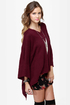 Mixed Berries Burgundy Poncho