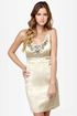 Poppin\\\' Baubles Beaded Gold Dress