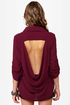 Holla Backless Young\\\'n Sheer Burgundy Top