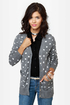 Dot-O-Rama Grey Polka Dot Cardigan Sweater