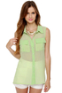 My Sheer-ona Sheer Mint Green Top