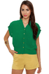 Cricket Song Sheer Green Top