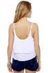 Three Cheers for Tiers White Crop Top