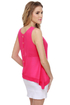 Through the Ruffle Patch Fuchsia Pink Tank Top