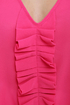 Through the Ruffle Patch Fuchsia Pink Tank Top