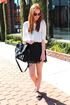 Start Your Fringe-ines! Black Fringe Mini Skirt