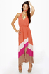 Pack a Punch Color Block Maxi Dress