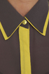 Dubbed Version Grey Button-Up Top