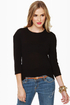 Tulle Looking Smart Black Sweater
