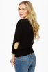 Tulle Looking Smart Black Sweater