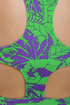 Motel Rowena Purple and Lime Green Print Dress