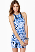Motel Zena Gothic Placement Print Dress