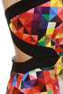 Motel Zahara Strapless Kaleidoscope Print Dress