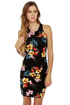 Motel Rowena Black Floral Print Dress