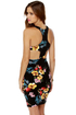 Motel Rowena Black Floral Print Dress