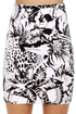 Motel Becka Black and White Tropical Print Skirt