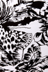 Motel Becka Black and White Tropical Print Skirt