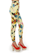 Motel Jodie Yellow Floral Print Skinny Jeans