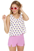 Motel Ice Cream Print Crop Top