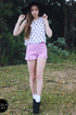Motel Ice Cream Print Crop Top