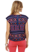 Dream-Cager Blue Print Top