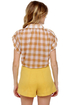 Checkered Blast Brown Plaid Top