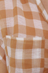 Checkered Blast Brown Plaid Top