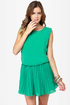 Sparks and Recreation Beaded Teal Dress