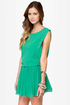 Sparks and Recreation Beaded Teal Dress