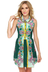 Summer of Love Green Paisley Print Dress