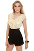 Romp le Monde Ivory and Black Lace Romper