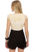 Romp le Monde Ivory and Black Lace Romper