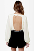 Top Shelf Backless Cream and Black Romper