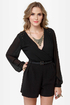 One For All Backless Black Romper