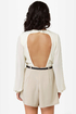 One For All Backless Cream Romper