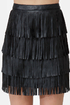 Nuthin' But a Fringy Thang Black Fringe Skirt