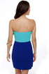 Delica-Sea of Love Strapless Blue Dress