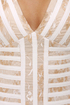Midas Sign Ivory and Gold Striped Dress