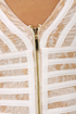 Midas Sign Ivory and Gold Striped Dress
