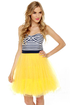 Bradshaw's Beloved Strapless Navy and Yellow Dress