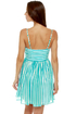 Divine Lines Aqua Blue Striped Dress