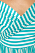 Divine Lines Aqua Blue Striped Dress
